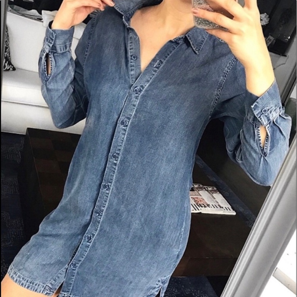 Jean Shirt Dress!  NWT. Size.XS